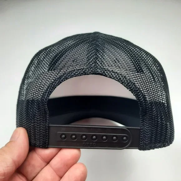 Indian Motorcycle Embroidered Patch Low Profile Mesh Snapback Black Hat Cap - Picture 4 of 4